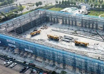 海州灣文旅綜合體主體結構完工 防墜器安全保障項目推進